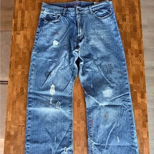 Ezra Fitch VTG Embellished and Detroyed Denim